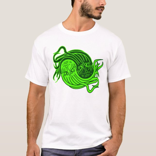 Cthulhu Yin-Yang T-shirt (Framsida)