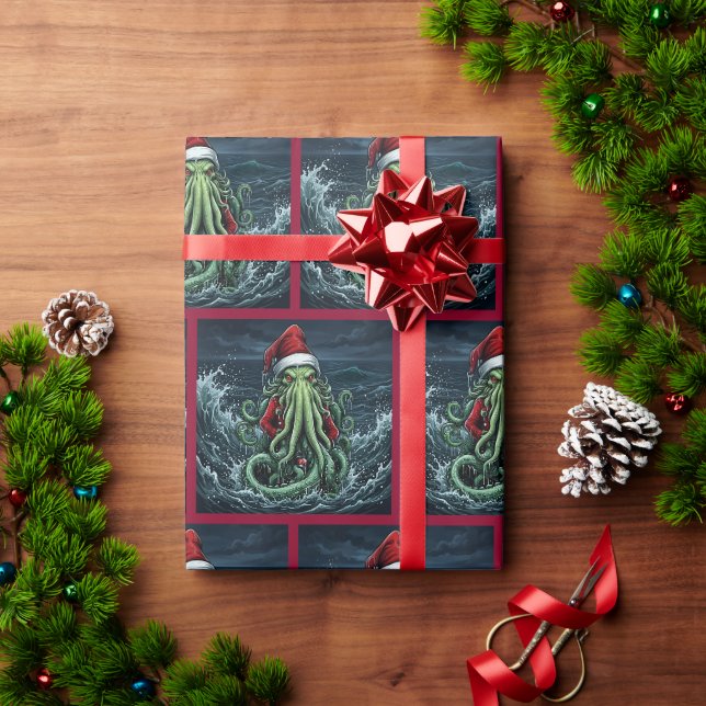 Cthulhu Yuletide Lovecraft-skräck Presentpapper (Julgåva)