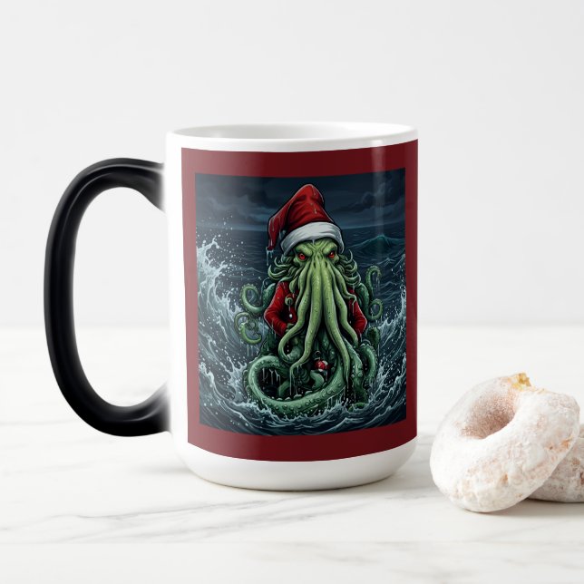 Cthulhu Yuletide-regering Lovecraft jul Magisk Mugg (Med munk)