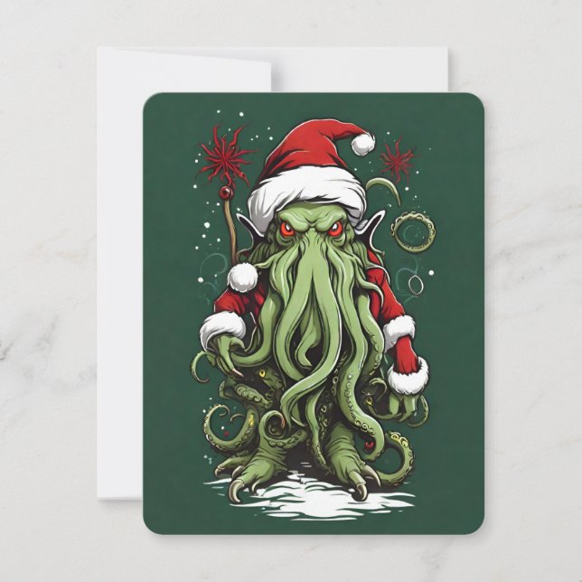 Cthulhu's Yuletide Reign: En fruktansvärd jul Julkort (Framsida)