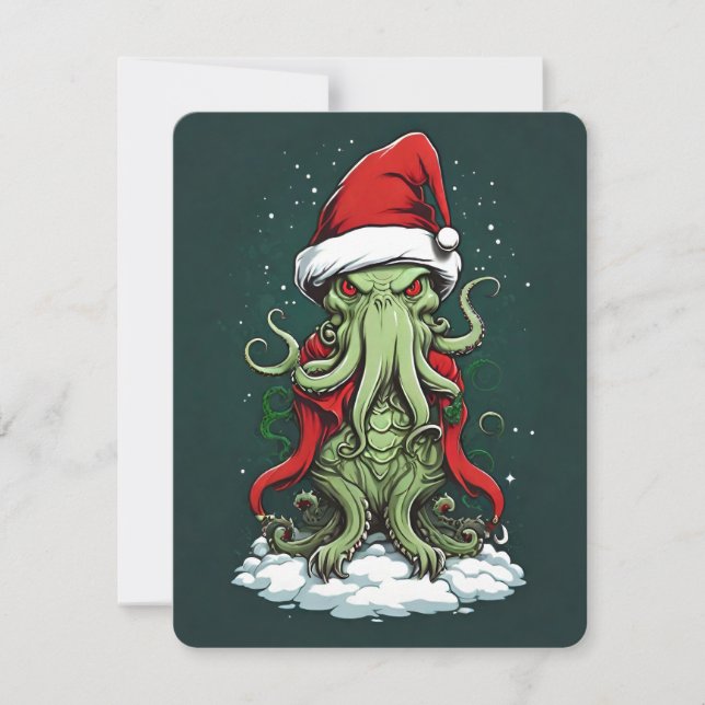 Cthulhu's Yuletide Reign: En fruktansvärd jul Julkort (Framsida)