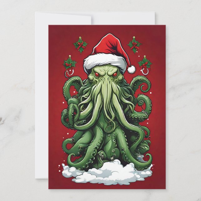 Cthulhu's Yuletide Reign: En fruktansvärd jul Julkort (Framsida)