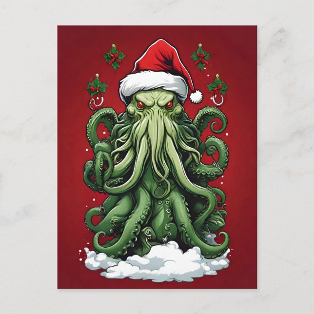 Cthulhu's Yuletide Reign: En fruktansvärd jul Vykort (Framsida)