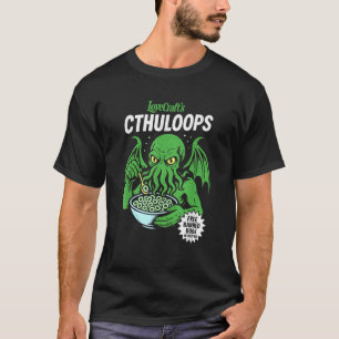 Cthuloops Cereal Parody Funny Cosmic Horror Cthulh T Shirt