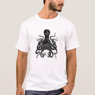 Cthulu för Steampunk Kraken Victorianbläckfisk Tee Shirt