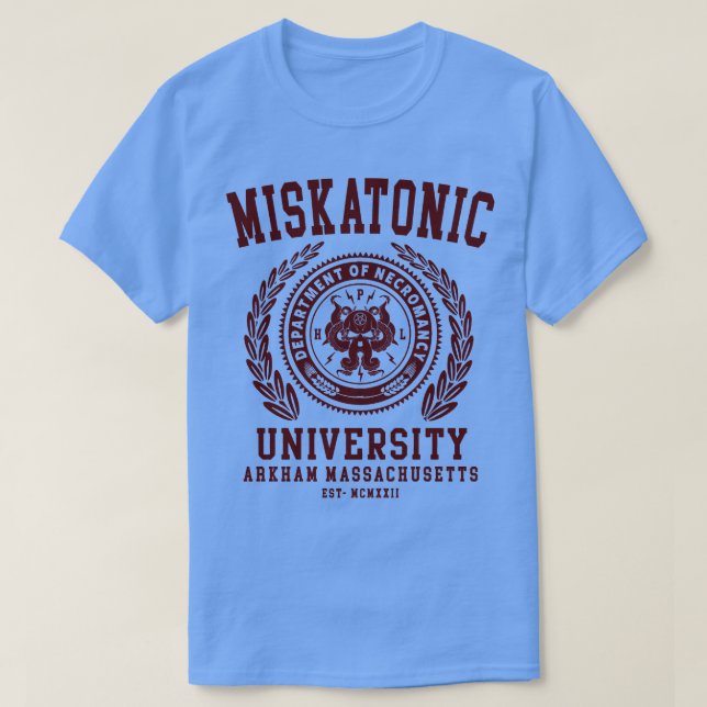 CTHULU OCH LOVECRAFT MISKATONIC UNIVERSITETEN T SHIRT (Design framsida)