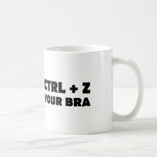 CTL + Z (Ångra) Din byst Tangentbordsgenväg Puns Kaffemugg
