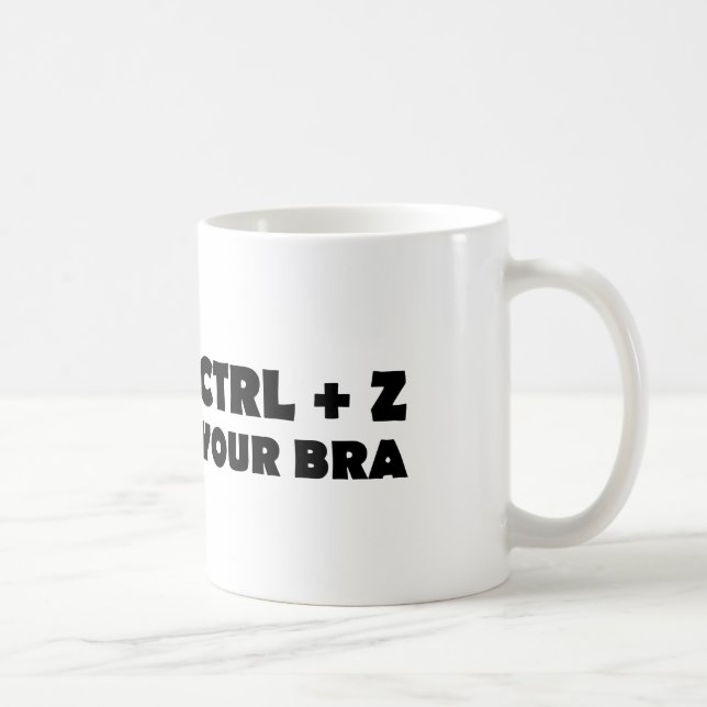 CTL + Z (Ångra) Din byst Tangentbordsgenväg Puns Kaffemugg (Höger)