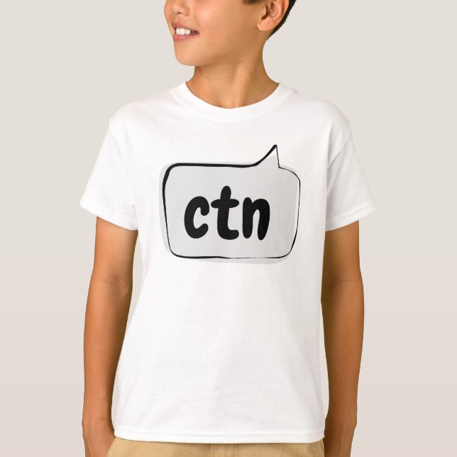 ctn Talfubb - Kan inte prata nu T Shirt (Framsida)