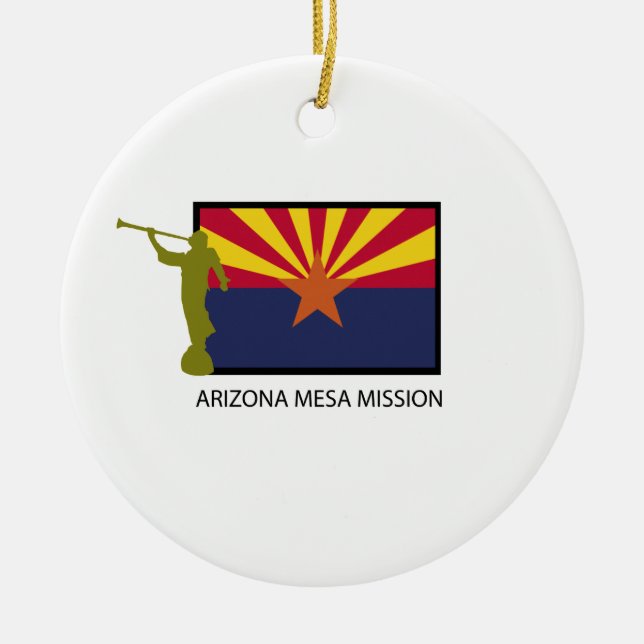 CTR FÖR ARIZONA MESA-BESKICKNING LDS JULGRANSPRYDNAD KERAMIK (Framsidan)