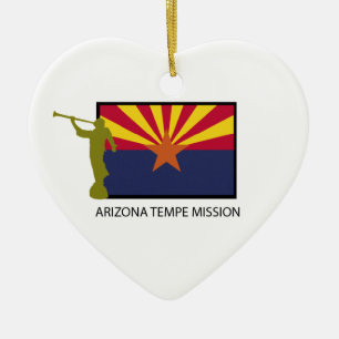 CTR FÖR ARIZONA TEMPE BESKICKNING LDS JULGRANSPRYDNAD KERAMIK