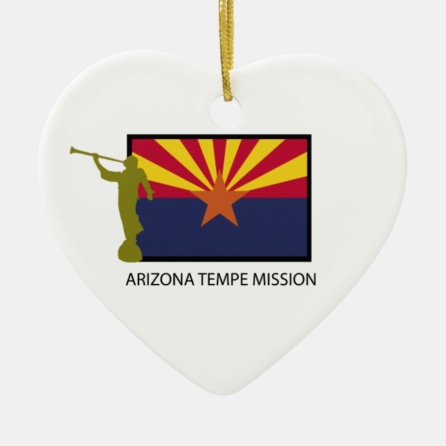CTR FÖR ARIZONA TEMPE BESKICKNING LDS JULGRANSPRYDNAD KERAMIK (Framsidan)