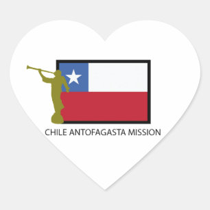 CTR för Chile Antofagasta beskickning LDS Hjärtformat Klistermärke