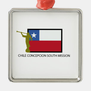CTR för Chile Concepcion södra beskickning LDS Julgransprydnad Metall
