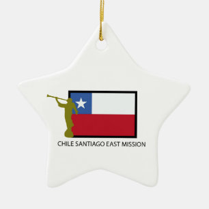CTR för Chile Santiago östlig beskickning LDS Julgransprydnad Keramik