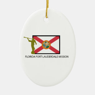CTR FÖR FLORIDA FORT LAUDERDALE BESKICKNING LDS JULGRANSPRYDNAD KERAMIK