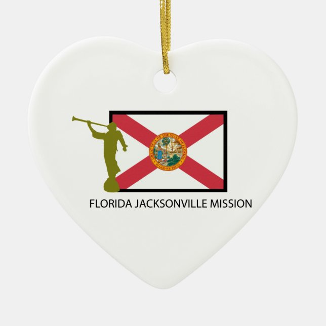 CTR FÖR FLORIDA JACKSONVILLE BESKICKNING LDS JULGRANSPRYDNAD KERAMIK (Framsidan)