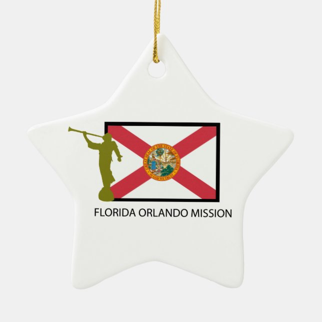 CTR FÖR FLORIDA ORLANDO BESKICKNING LDS JULGRANSPRYDNAD KERAMIK (Framsidan)