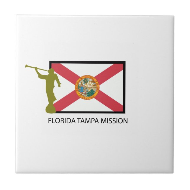 CTR FÖR FLORIDA TAMPA BESKICKNING LDS KAKELPLATTA (Framsidan)