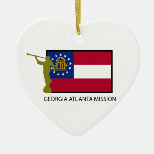 CTR FÖR GEORGIA ATLANTA BESKICKNING LDS JULGRANSPRYDNAD KERAMIK