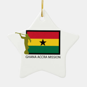 CTR FÖR GHANA ACCRA BESKICKNING LDS JULGRANSPRYDNAD KERAMIK