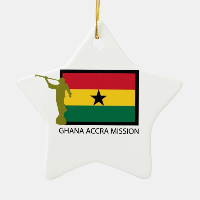 CTR FÖR GHANA ACCRA BESKICKNING LDS JULGRANSPRYDNAD KERAMIK (Framsidan)