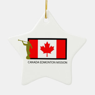 CTR FÖR KANADA EDMONTON BESKICKNING LDS JULGRANSPRYDNAD KERAMIK