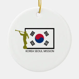 CTR FÖR KOREA SEOUL BESKICKNING LDS JULGRANSPRYDNAD KERAMIK