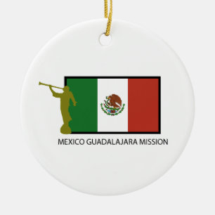 CTR FÖR MEXICO GUADALAJARA BESKICKNING LDS JULGRANSPRYDNAD KERAMIK