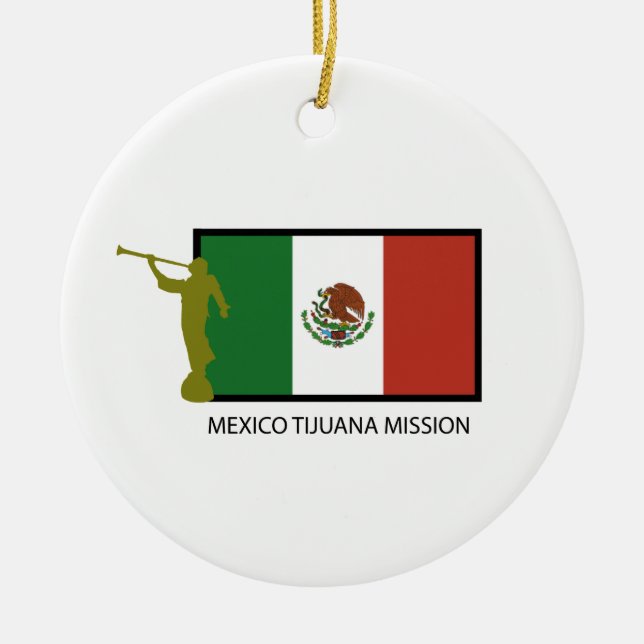 CTR FÖR MEXICO TIJUANA BESKICKNING LDS JULGRANSPRYDNAD KERAMIK (Framsidan)