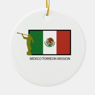 CTR FÖR MEXICO TORREON BESKICKNING LDS JULGRANSPRYDNAD KERAMIK