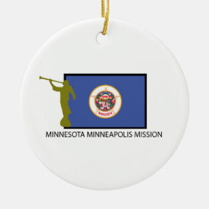 CTR FÖR MINNESOTA MINNEAPOLIS BESKICKNING LDS JULGRANSPRYDNAD KERAMIK