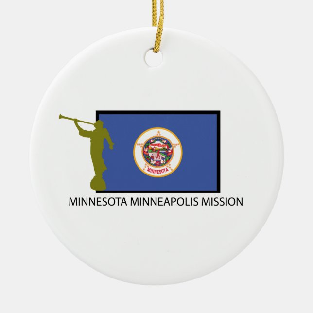 CTR FÖR MINNESOTA MINNEAPOLIS BESKICKNING LDS JULGRANSPRYDNAD KERAMIK (Framsidan)