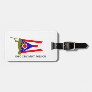 CTR FÖR OHIO CINCINNATI BESKICKNING LDS BAGAGEBRICKA