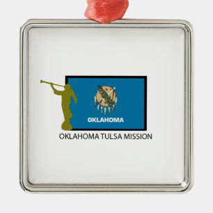 CTR FÖR OKLAHOMA TULSA BESKICKNING LDS JULGRANSPRYDNAD METALL