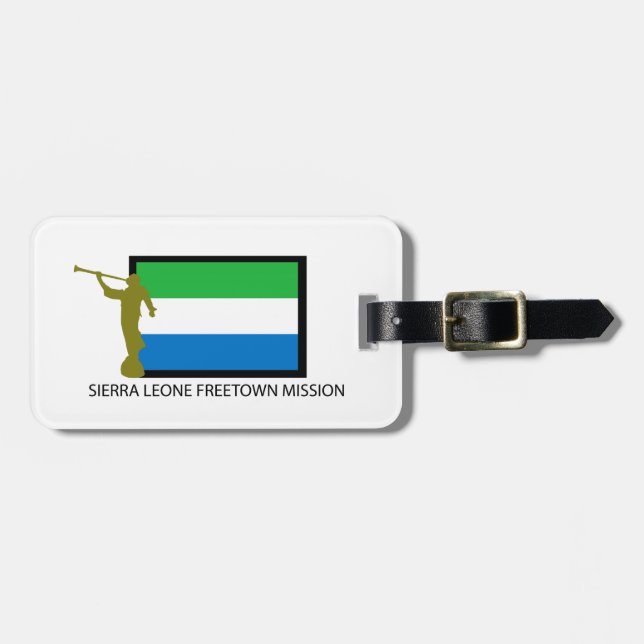 CTR FÖR SIERRA LEONE FREETOWN BESKICKNING LDS BAGAGEBRICKA (Horisontell Framsida)