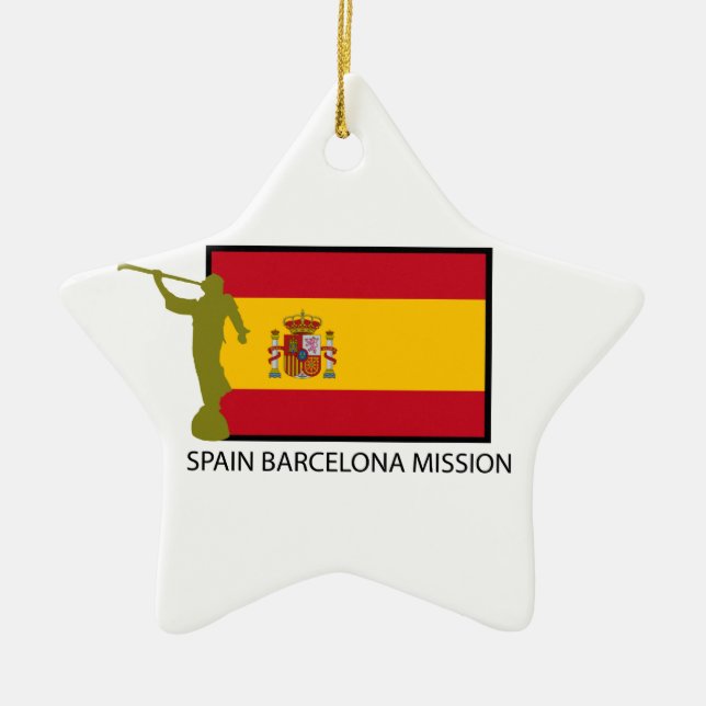 CTR FÖR SPANIEN BARCELONA BESKICKNING LDS JULGRANSPRYDNAD KERAMIK (Framsidan)