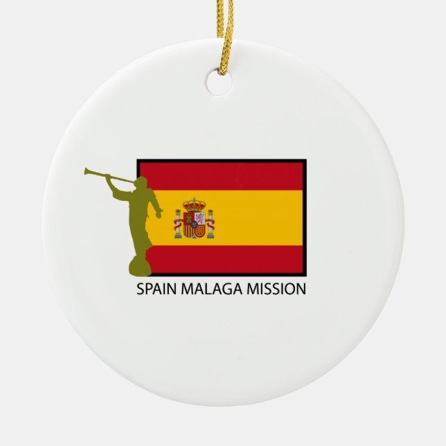 CTR FÖR SPANIEN MALAGA BESKICKNING LDS JULGRANSPRYDNAD KERAMIK (Framsidan)