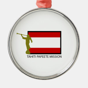 CTR FÖR TAHITI PAPEETE BESKICKNING LDS JULGRANSPRYDNAD METALL
