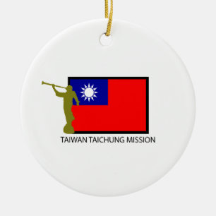 CTR FÖR TAIWAN TAICHUNG BESKICKNING LDS JULGRANSPRYDNAD KERAMIK