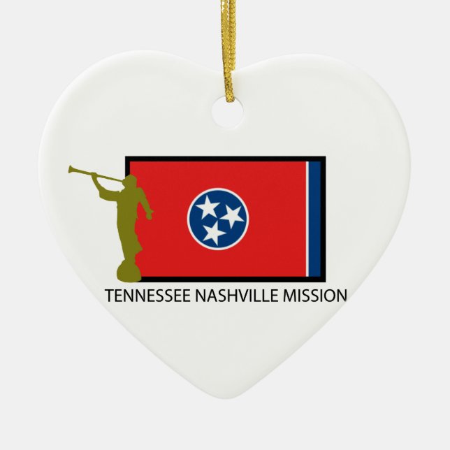 CTR FÖR TENNESSEE NASHVILLE BESKICKNING LDS JULGRANSPRYDNAD KERAMIK (Framsidan)