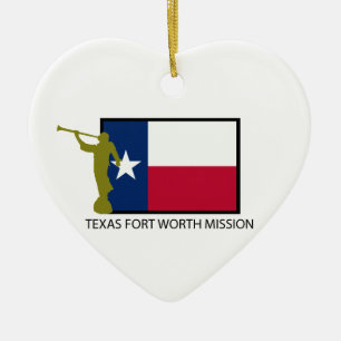 CTR FÖR TEXAS FORT WORTH BESKICKNING LDS JULGRANSPRYDNAD KERAMIK