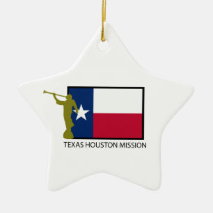 CTR FÖR TEXAS HOUSTON BESKICKNING LDS JULGRANSPRYDNAD KERAMIK