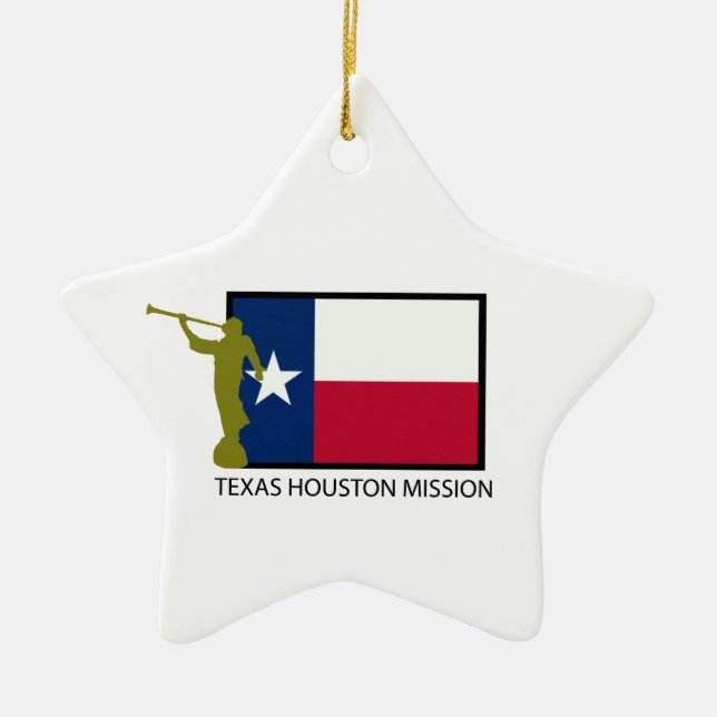 CTR FÖR TEXAS HOUSTON BESKICKNING LDS JULGRANSPRYDNAD KERAMIK (Framsidan)