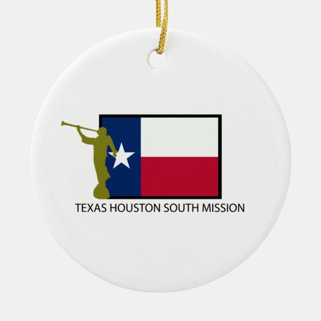 CTR FÖR TEXAS HOUSTON SUOTH BESKICKNING LDS JULGRANSPRYDNAD KERAMIK (Framsidan)