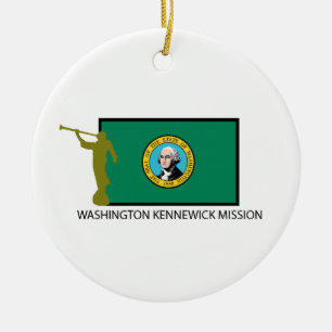 CTR FÖR WASHINGTON KENNEWICK BESKICKNING LDS JULGRANSPRYDNAD KERAMIK