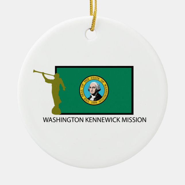 CTR FÖR WASHINGTON KENNEWICK BESKICKNING LDS JULGRANSPRYDNAD KERAMIK (Framsidan)