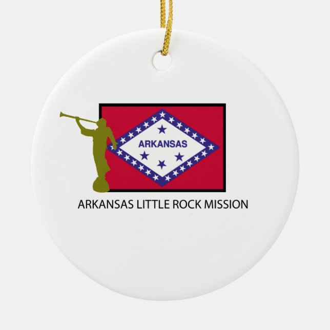 CTR LDS FÖR ARKANSAS LITTLE ROCKBESKICKNING JULGRANSPRYDNAD KERAMIK (Framsidan)
