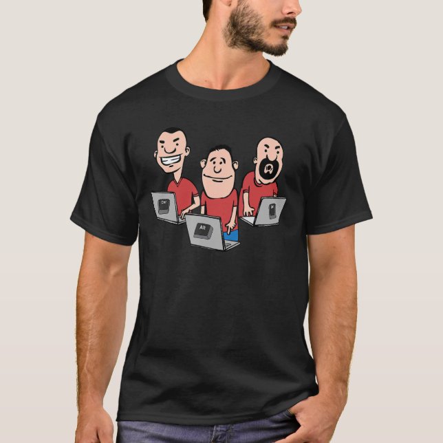 Ctrl Alt Del I Computer Hacker Code Hacking IT Pro T Shirt (Framsida)
