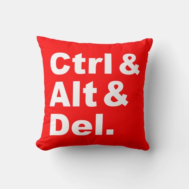 Ctrl & Alt & Del Kudde (omvändningfärger) (Framsida)